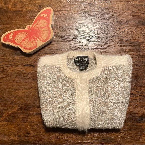 Vintage | “Spanner” Cream Heather Knit Sweater - Picture 6 of 13